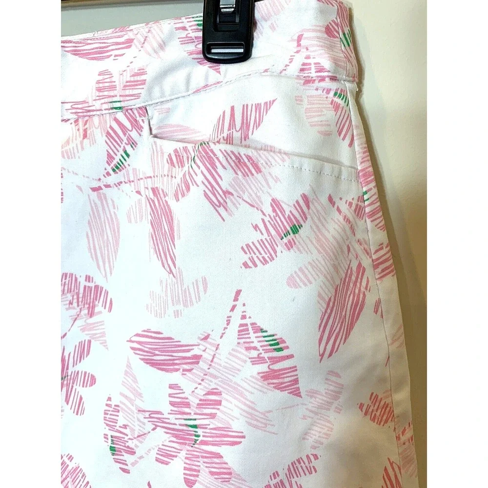 Lady Hagen Golf Skort Womens 10 Cotton Floral Pink Ribbon Breast Cancer Stretch - Picture 10 of 10